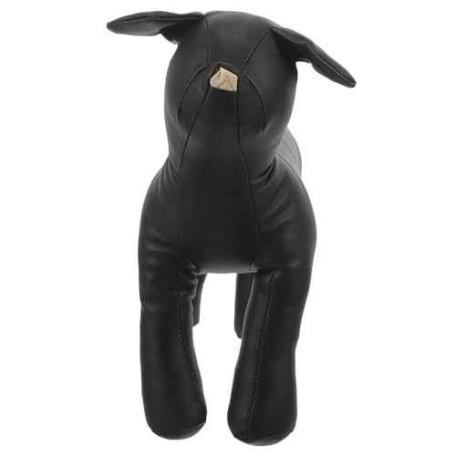 COSMEVIVI Haustiermodell tierkostüme Animal Costume Ausstellung von Hundebekleidung Hunde zubehör hundezubehör Haustiere Hundekleidmodell Haustier-Skulptur Hundemodellständer PU-Leder Black von COSMEVIVI