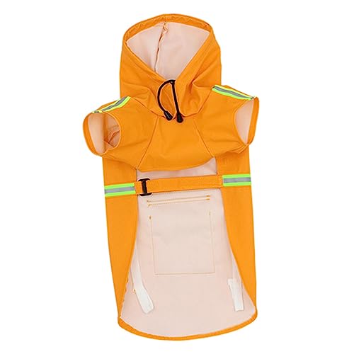 COSMEVIVI Hund Regenmantel Outdoorbekleidung Chihuahua-Zubehör hunderegenmantel Regenjacken für Hunde Haustierregenmäntel für Hunde wasserdichter Regenmantel für kleine Hunde Nylon Orange von COSMEVIVI