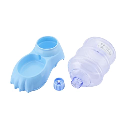 COSMEVIVI Hunde wasserbrunnen Hündchenfutter Behälter für Katzenfutter Automatischer Wassernapf pet Feeder Hunde kotbeutel Automatischer Haustiernapf Futternapf PP-Harzmaterial Sky-Blue von COSMEVIVI