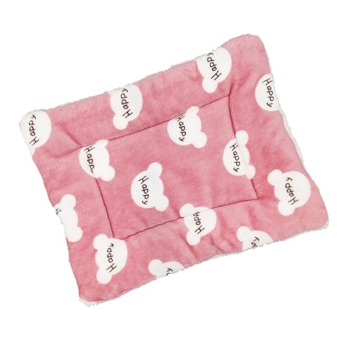 COSMEVIVI Katzendecke Katze Warme Unterlage Welpendecken Für Die Einstreu Welpenbett Katze Schlafmatten Tragbare Decke Hundebetten Hundematte Flauschige Winterdecke Wendematte Rosa Polyester von COSMEVIVI