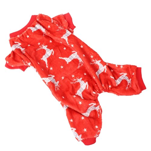 COSMEVIVI Welpen warme Kleidung Weihnachten Elch Party Outfit Hund Party Kostüm Weihnachten Pjs von COSMEVIVI