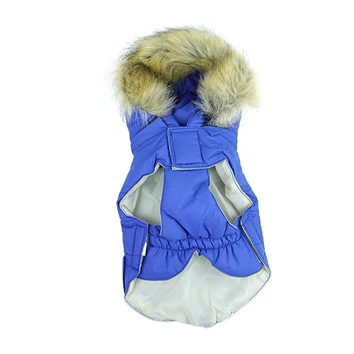 COSMEVIVI Kleidung für Haustierhunde hundejacke Hunde Jacke Dog Clothes Warmer Mantel für Hund Hundemäntel für kaltes Wetter Haustier Wintermantel warme Kleidung für Hund Baumwolle Blue von COSMEVIVI