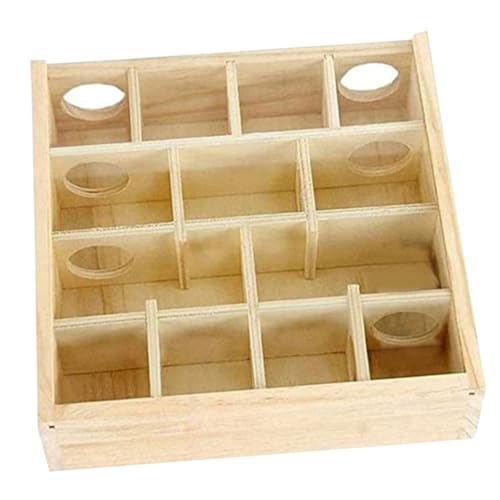 COSMEVIVI Hamsterspielzeug Aus Holz Für Chinchilla 25 X 25 X 7 cm Interaktiv Und Unterhaltsam Für Die Aktivität Kleiner Haustiere von COSMEVIVI