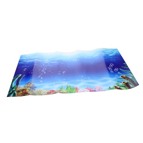 COSMEVIVI PVC Aquarium Hintergrund Haftet Aquarium Tapete Blaues Aquarium Dekor Aquarium Landschaftsbau Requisite von COSMEVIVI