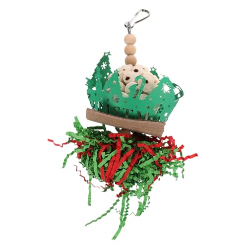 COSMEVIVI Vogel Kauen Spielzeug Haustier Spielzeug Vogel Spielzeug Papagei Spielzeug Weihnachten Thema Vogelkäfig Ornament von COSMEVIVI