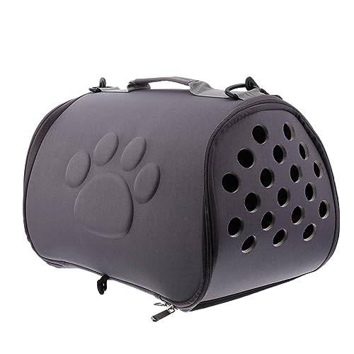 COSMEVIVI Tasche für Haustiere Hunde Reisetasche Dog travel Bag Reisetasche für Hunde Kätzchenträger Tragetasche für Katzen Welpenträger Tasche für ausgehende Katze Segeltuch Grey von COSMEVIVI