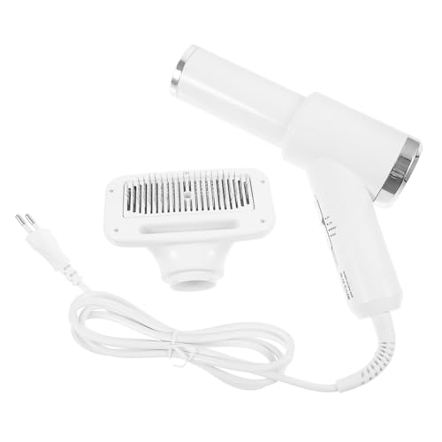 COSMEVIVI Tierhaarkamm pet Grooming Tool pet Grooming Comb Hundepflege Föhn Katzenpflege Föhn haartrockner Haustier Blaswerkzeug für Tierhaare Hundeföhn für kleine Hunde Plastik Weiß von COSMEVIVI