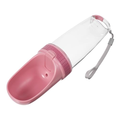 COSMEVIVI Tragbare Wasserflasche Für Haustiere Rosa Ideal Für Unterwegs Flexibler Trinkwasser Futterspender Für Hunde Perfekt Für Outdoor Aktivitäten Und Reisen 1 Stück von COSMEVIVI