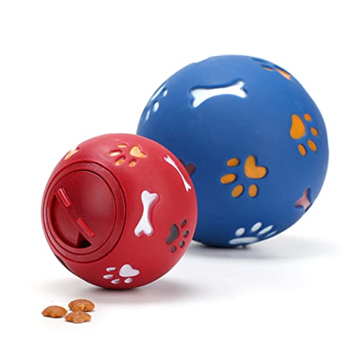 COSMEVIVI Trainingsmaterial Leckerliball für Hunde Kugel zur Abgabe von Speisen Hundefutter Interactive Dog Toys Dog chew Toy Hund leckt Futter Spielzeug undichtes Lebensmittelspielzeug Blue von COSMEVIVI