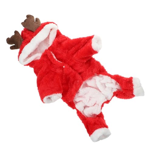 COSMEVIVI Warmhaltende Kleidung für Haustiere weihnachtsbekleidung weihnachtsklamotten Welpe Elch Kapuzenpullover Weihnachtsoutfit für Hunde Weihnachts-Haustier-Hoodie Hund wärme Kleidung von COSMEVIVI