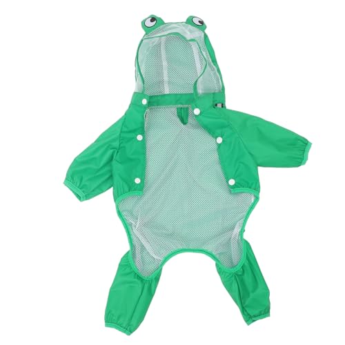 COSMEVIVI Wasserdichter Hunderegenmantel Regenmantel Für Haustiere Kleiner Hundemantel Welpen-Outfit Welpenmantel Welpenkleidung Regenstiefel Für Kleine Hunde Regenjacke Green Polyester von COSMEVIVI