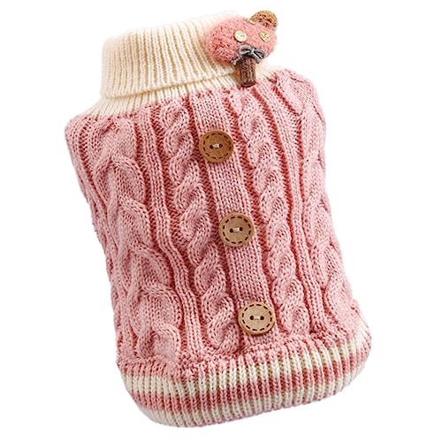 COSMEVIVI Welpenweste aus Baumwolle Welpenpullover für kleine Hunde Hundemäntel warme Jacken hundemantel Dog Raincoat Warmhaltende Kleidung für Haustiere Kätzchen-Kleidung Stoff Rosa von COSMEVIVI