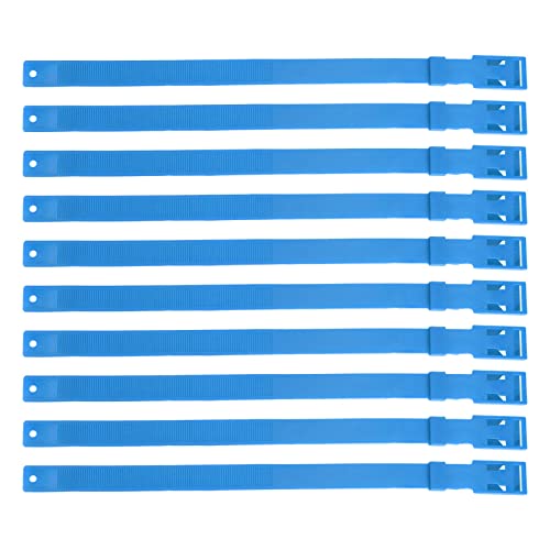 10pcs einstellbares PU -Ziegenkragen, 23 -Zoll -Viehkragen für Nutztiere Kuhpferd Schafe, Starke und Farbausweise für den Gesundheitszustand (Blue) von COSMICROWAVE