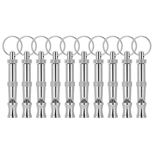 COSMICROWAVE 10pcs Verstellbares Hund Whistle Trainer, Edelstahl -Haustierausbildung, professionelles Schallwellenwerkzeug mit Metall -Federung für Hundeausbildung von COSMICROWAVE