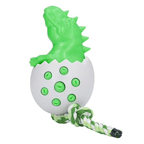 COSMICROWAVE Dinosaurier-Ei-Kauspielzeug für Hunde, Hunde-Zahnbürsten-Kauspielzeug, Dinosaurier-Ei-Hunde-Kauspielzeug, Hunde-Kauspielzeug für Aggressive Kauer, Bissfestigkeit, (Green) von COSMICROWAVE