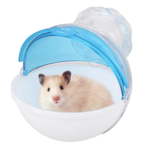 COSMICROWAVE Hamster-Badewanne, Hamster-Badezimmer, Acryl-Kleintierkäfig, externes Badezimmer-Toilettenhaus zum Baden von Hamstern, Meerschweinchen, Zubehör für Kleintierkäfige (Blue) von COSMICROWAVE