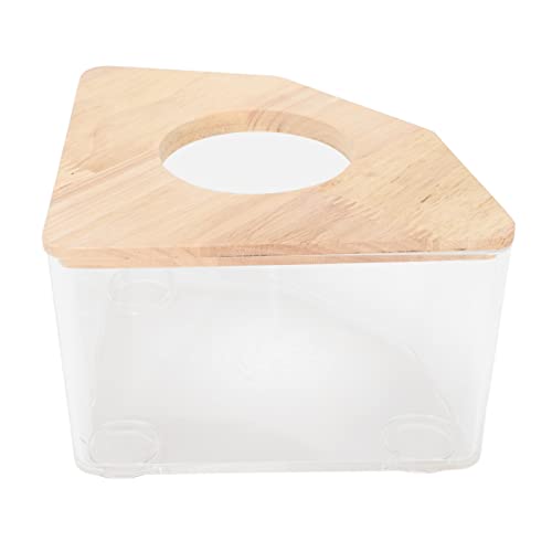 COSMICROWAVE Hamsterbadewanne, Hamsterbad, Sandbadbehälter, transparente Betten, Hamsterbett, Eisbadewanne, Schlafpolsternest, Sandbadbox für kleine Haustiertiere, Käfigzubehör von COSMICROWAVE