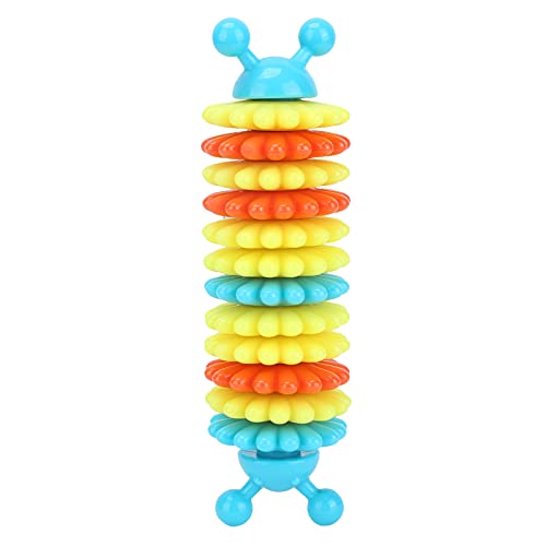 COSMICROWAVE Haustier Molar Stick Raupen Form Hund Kauspielzeug Welpen Beißring Spielzeug, Zähne Hund Kauspielzeug, Raupe Form Bissfestes Hundezahnreinigungsspielzeug für mittelgroße und große (Blue) von COSMICROWAVE