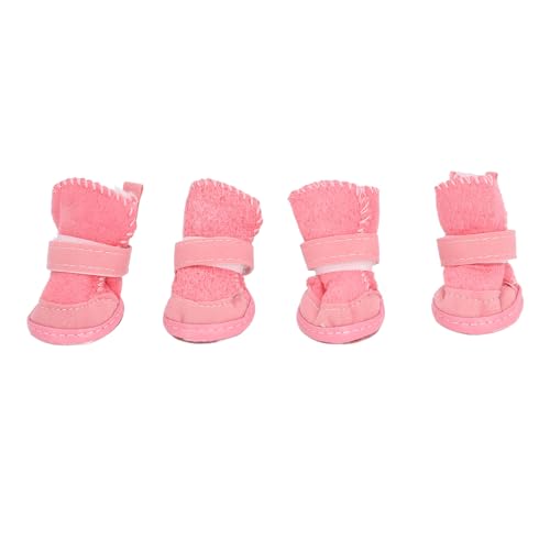 COSMICROWAVE Hundeschuhe, Welpenstiefel, Schneestiefel, rutschfeste Hundeschuhe, Hundeschuhe für den Winter, warme, rutschfeste Turnschuhe, Hundeschuhe mit Klettverschluss, Stiefeletten für (5) von COSMICROWAVE