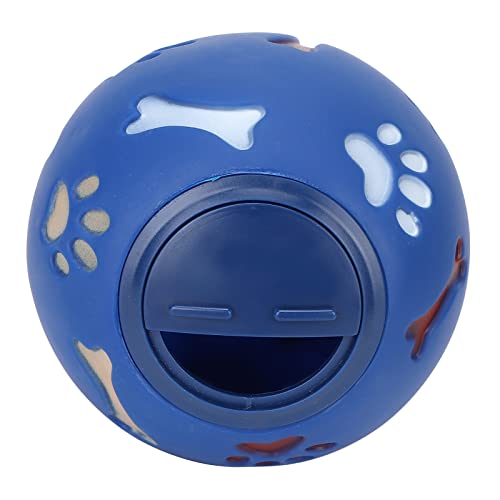 COSMICROWAVE Interaktiver Leckerli-Ball für Leckerli, Leckerli-Futterball für Hunde, multifunktionaler, langsam fressender Hundeball für Hunde, 11 cm Durchmesser, Hunde-Puzzle, Hundespielzeug (Blue) von COSMICROWAVE