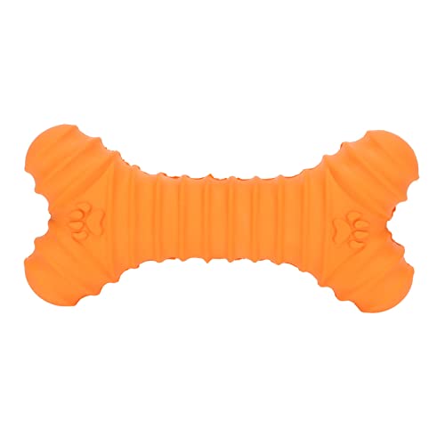 COSMICROWAVE Juguete para masticar para Perros, huesos de dentición para cachorros para masticar y ejercitar los dientes, juguetes para masticar para Perros indestructibles, juguete de goma (Orange) von COSMICROWAVE