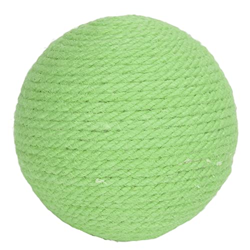 COSMICROWAVE Katzen-Sisalball lindert Langeweile, Zähne, Krallen Schleifen, interaktiver Sisal-Katzenkratzball für Katzen zum Kratzen, interaktives Katzenspielzeug für Katzen im Innenbereich, (Green) von COSMICROWAVE