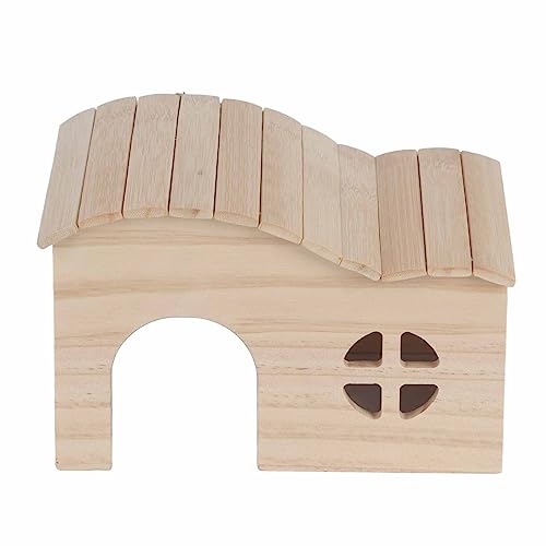 COSMICROWAVE Wooden Hamster House, Bite Resistant Large Space Bottomless, Small Pet Hideout Cabin, Hamster Bed, Beds, House Bed, House Cave Bed, Hideout Bed for Golden Bear von COSMICROWAVE