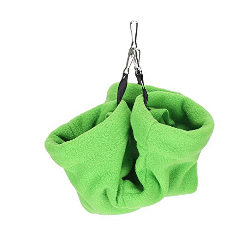 Hamster Bed, Pet Hanging Tunnel Hammock, Hanging House Cage Nest, Hanging Tunnel and Hammock, Warm Sleeping House for Rat Hamster Small Animnals Cage Accessories (Green) von COSMICROWAVE