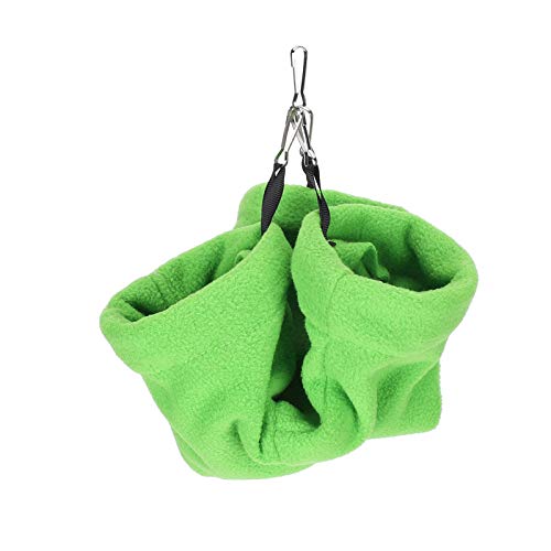 COSMICROWAVE Hamster Bed, Pet Hanging Tunnel Hammock, Hanging House Cage Nest, Hanging Tunnel and Hammock, Warm Sleeping House for Rat Hamster Small Animnals Cage Accessories (Green) von COSMICROWAVE