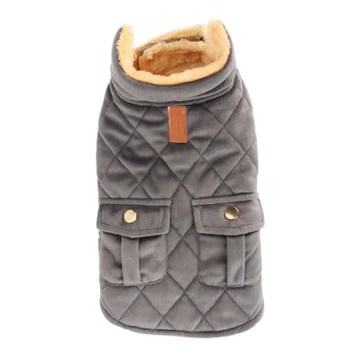 Hunde-Fleece-Hoodie, winddichter, wasserdichter Hundemantel, mit Fleece und Baumwolle gefütterte warme Hundejacke, Hundemantel, warme Hundejacke, warme Hundejacke, modisch, (M) von COSMICROWAVE