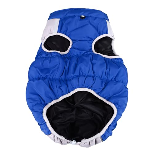 Hundemantel, warme Hundejacke, Wintermantel, gepolsterte Hunde-Fleeceweste, reflektierende Hundemäntel für kaltes Wetter, Baumwolle, verdickt, bequem, Winddicht, wasserdicht, (4XL) von COSMICROWAVE