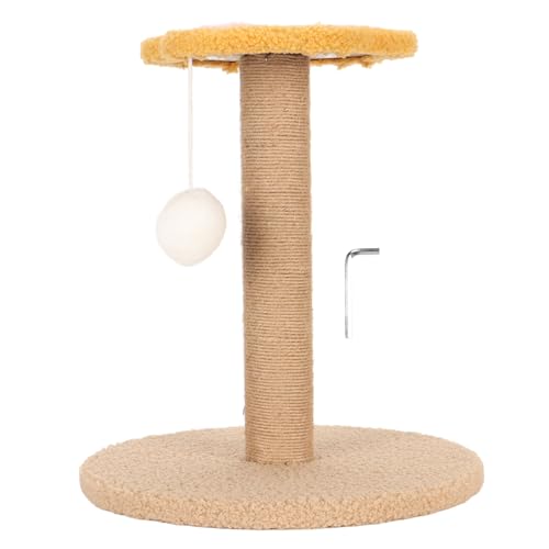 Katzenkratzbaum, Sisal-Katzenfangbaum, Katzenkratzbaum, Moderne, niedliche Kitty-Kratzbäume, interaktives, stabiles Klettergerüst mit Plüschball für Zimmerkatzen und Erwachsene von COSMICROWAVE