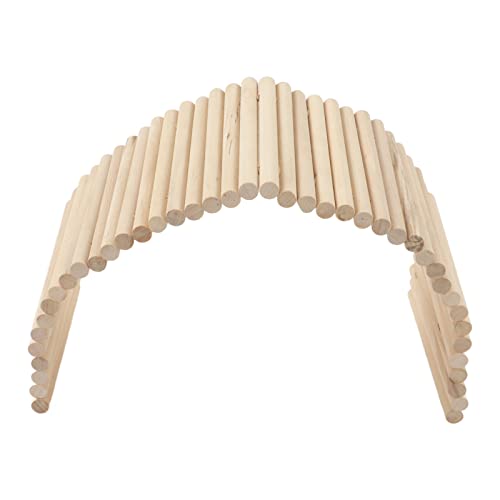 Kleintier-Spieltunnel, Versteckbett, Haustier-Versteckbrücke, sicherer, biegsamer Klettertunnel aus Holz für kleine Haustiere, für syrische Hamster, Zwerghamster, Meerschweinchen, (15*40CM) von COSMICROWAVE