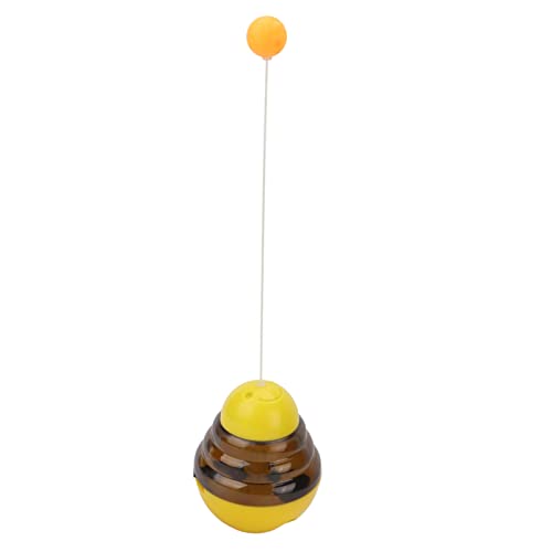 Leckerli-Spender für Katzen, langsames Füttern, interaktives Kauspielzeug für Tierfutter mit Neckball für Hunde (Yellow) von COSMICROWAVE