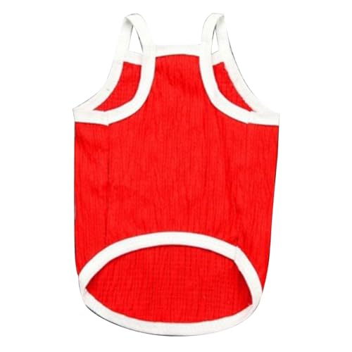 Süße Hundekleidung, Geripptes Tank-Top-T-Shirt für kleine Hunde, Hundeweste, Hunde-T-Shirt, Hunde-Shirts, Baumwolle, Sommer-Hunde-Hosenträger-Kleidung, Sommer-Haustierweste, (XL) von COSMICROWAVE