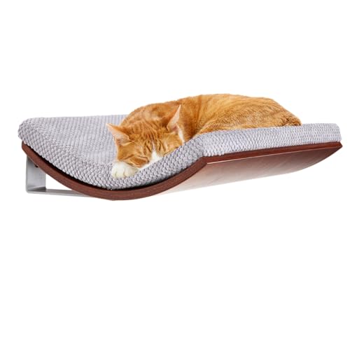 COSY AND DOZY Katzenliege Wand L50 x B41 'Chill' - Wandliege Katze - Katzenbett Wand aus Buchensperrholz - Katzen Wand Liegeplatz - Katzen Wandliege - Belastung bis 20 kg von COSY AND DOZY