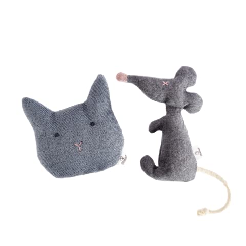 COSY AND DOZY Katzenspielzeug 13 x 13 cm - Katzen Spielzeug - Cat Toys - Spielzeug Katze - Katzen Spielsachen - Fisch Spielzeug für Katzen - Cat Toy - Katzenspielzeuge Gefüllt mit Buchweizenschalen von COSY AND DOZY