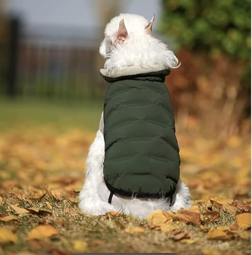 Cosyhome London Hundemantel für kalte Winterhunde, warme Weste für kleine und mittelgroße Hunde, 2 Kleiderschränke, 3 Größen (5XL, Dunkelgrün) von COSYHOMELONDON