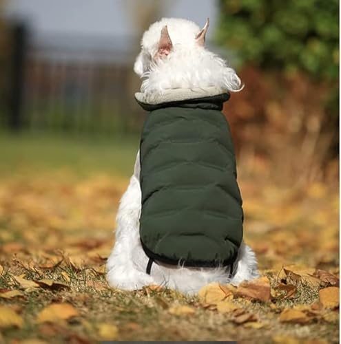 Cosyhome London Hundemantel für kalte Winterhunde, warme Weste für kleine und mittelgroße Hunde, 2 Kleiderschränke, 3 Größen (6XL, Dunkelgrün) von COSYHOMELONDON