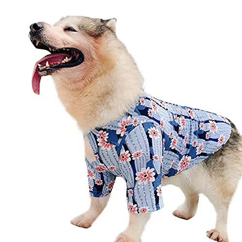 COUTUDI Aloha-Hundehemd für große Rassen, hawaiianische Blume, Ananas-Shirt, Größe 3XL-6XL für große Hunde, Alaska, Schlüpfschuh (3XL, Kaktus) von COUTUDI