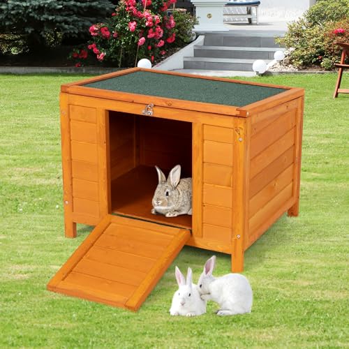 COZIWOW Catio Katzenhaus aus Holz, für den Außenbereich, Kleintierhaus, Kaninchenstall für den Innenbereich, stabil, wetterfest, isolierter Haustierschutz für kleine Katzen, Hunde, Kaninchen, von COZIWOW