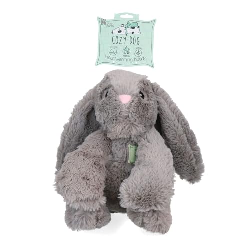 Cozy Dog Bunny Kuscheltier Hund - Kuscheltier mit Herzschlag - Plüschtier Hund - reduziert Trennungsangst - speziell für Welpen - Grau von Cozy Dog