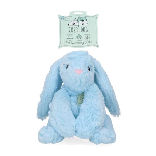 Cozy Dog Bunny Kuscheltier Hund - Kuscheltier mit Herzschlag - Plüschtier Hund - reduziert Trennungsangst - speziell für Welpen - Blau von Cozy Dog