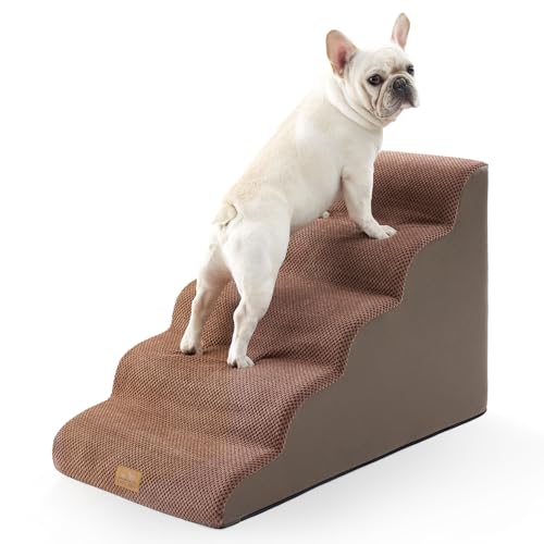 COZY KISS Breite Hundetreppe für Hochbett, 56,9 cm hoch, Hundetreppe für Welpen, Katzen, kleine, mittelgroße und große Hunde, Haustierrampe für Bett oder Auto, Leiter mit hochdichtem Schaumstoff, 83,8 von COZY KISS