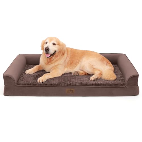 COZY KISS Orthopädisches Hundebett für extra große Hunde,Braun(U-Form,XL), 122 * 81.3 * 19cm von COZY KISS