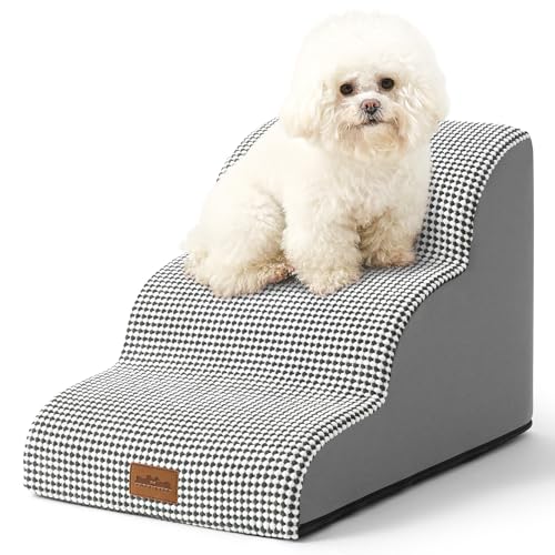 COZY KISS Hundetreppe für kleine Hunde, 50 cm hoch, Haustiertreppe mit auslaufsicherer Abdeckung, hochdichter Schaumstoff-Katzenrampe für Bett, Couch oder Sofa, leicht, langlebig, Komfort, 40 x 71,9 x von COZY KISS