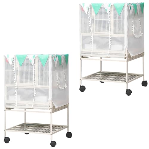 CPAOWEHF 2PCS Waschbare Vogelkäfig Splash Net Abdeckungen Für Große Vogel Käfig Kleine Haustier Käfig Antimosquito Barriere Urin Streuen Schutz von CPAOWEHF