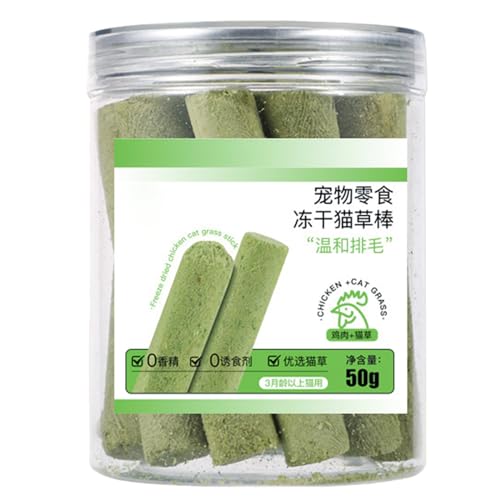 CPAOWEHF 50 G Katzengras Snacks Natürlicher Gras Stick Steigert Den Appetit Snacks Haarballen Kontrolle Zahngesundheit Gesunder Leck Stick von CPAOWEHF