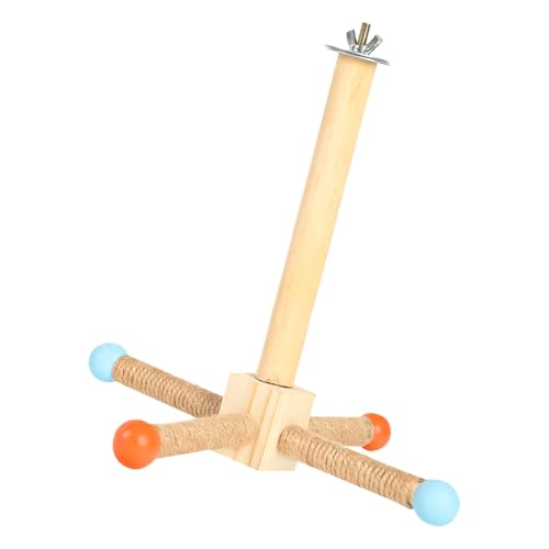 CPAOWEHF Käfigspielzeug für Vögel, Sitzstange, Windmühle, Kratzer, Sitzstange, Backenzähne Kauspielzeug für Papageien, Sittiche, Spielzeug, Vogel von CPAOWEHF