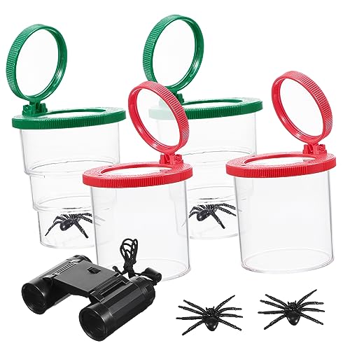 Insektenkoffer, 1 Set, Käfig, 10-teiliges Set, Kinder-Fernglas, Mini-Teleskop, Glas, Naturlupe, Sammelset, Lupenbehälter, Lebewesen-Erkundungswerkzeuge von CPCPC